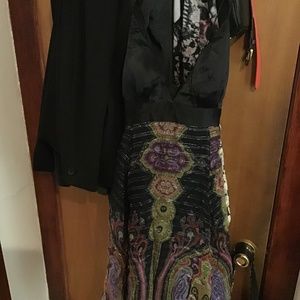 Colorful strappy V neck dress